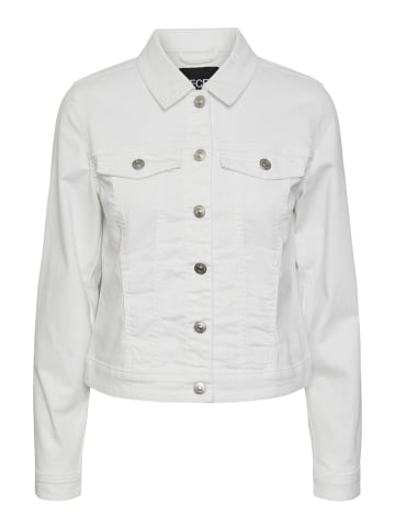 Pieces Jeansjacke in Bright White