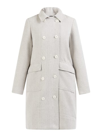 DreiMaster Damen Fischgrat-Übergangsmantel in Fischgräten Beige