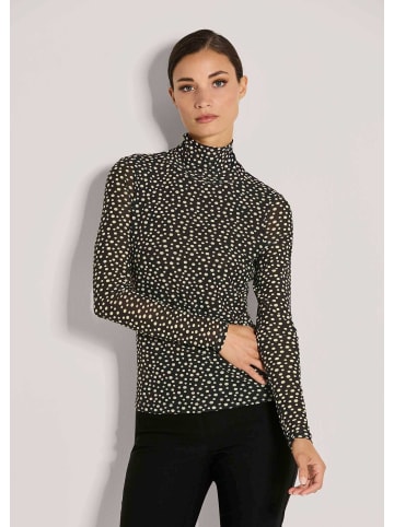 MADELEINE Elegantes Oberteil mit Pünktchen-Design in schwarz / wollweiß