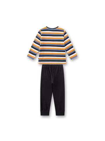 Sanetta Pyjama 1er Pack in Blau/Orange/Weiß