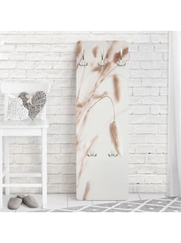 WALLART Garderobe - Zartes Glanzgras in Creme-Beige