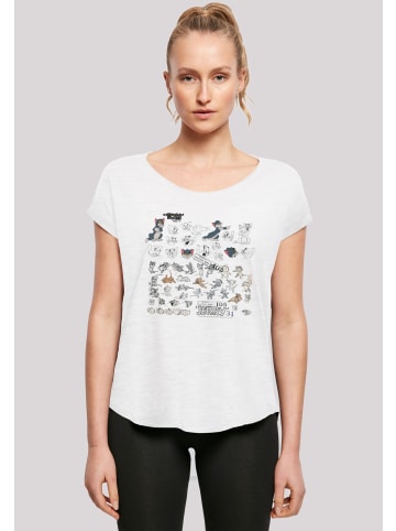 F4NT4STIC Long Cut T-Shirt Tom and Jerry TV Serie Cartoon Dept in weiß