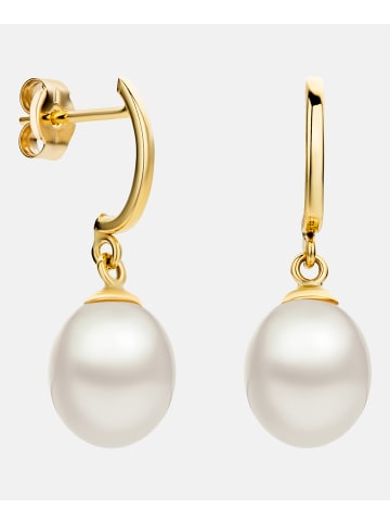 Diamant L'éternel Ohrringe aus 585 Gelbgold mit Perle