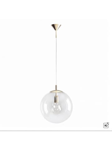 Licht-Erlebnisse Pendelleuchte (B)30 x (L)30 x (T)200 cm in Gold Transparent