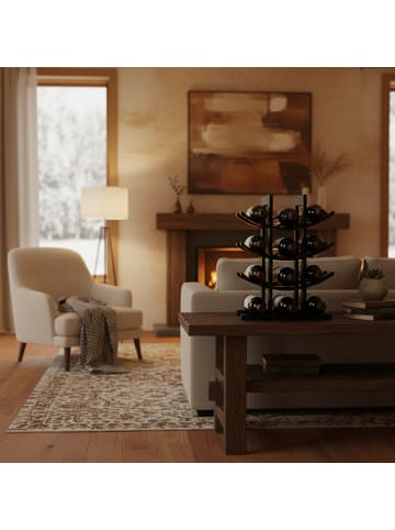 relaxdays Weinregal in Schwarz - (B)30 x (H)41 x (T)14,5 cm