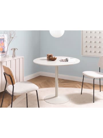 Beliani Esszimmertisch TINO in Beige - (W) 90 x (H) 76 x (L) 90 cm