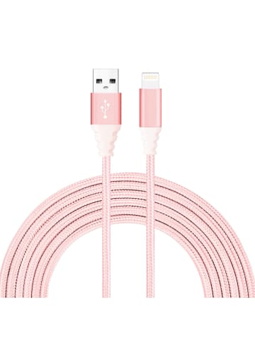Platyne USB-auf-Lightning-Kabel 2 Meter in Rosa