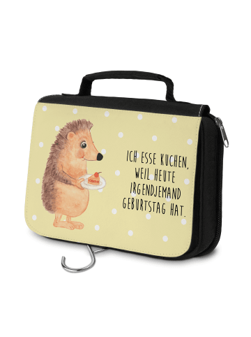 Mr. & Mrs. Panda Badetasche Igel Kuchenstück mit Spruch in Gelb Pastell