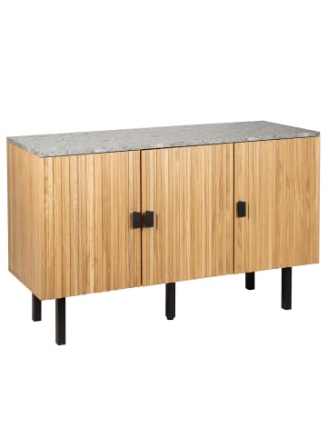 home24 Kommode NYAM 120 cm in Eiche / Schwarz