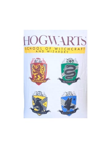 Harry Potter Schlafanzug kurz Harry Potter Hogwarts in Weiß-Bordeaux