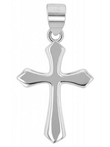 Adeliás Damen Anhänger Kreuz aus 925 Silber in silber