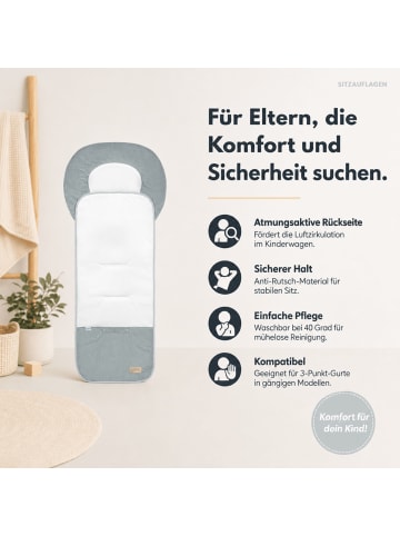 Odenwälder Babycool-Auflage für Kinderwagen in Light Grey