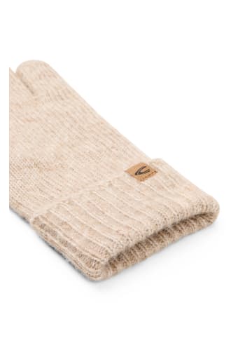 Camel Active Strickhandschuhe mit Logo in Beige
