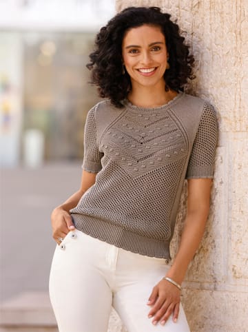 WITT WEIDEN Ajourpullover in taupe