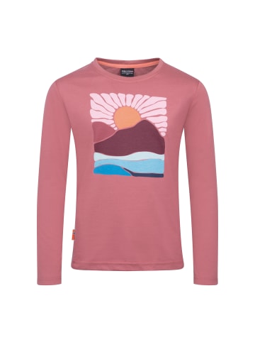 Trollkids Langarm-Shirt Falketind (GOTS) in frozen berry