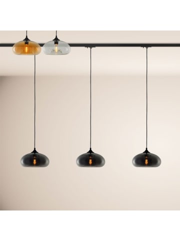 s.LUCE Cruet Esstisch-Hängeleuchte 1-Phasen-Schiene 200cm in Rauch