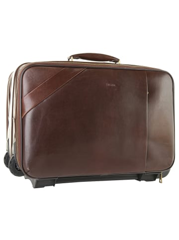 Bagan Business Trolley AMERIGO VESPUCCI echt Leder in dunkelbraun