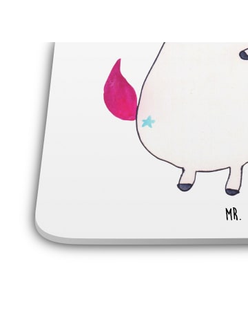 Mr. & Mrs. Panda Untersetzer Einhorn Mitteilung ohne Spruch in Weiß