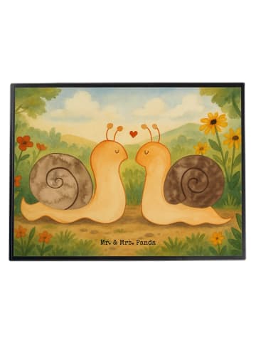 Mr. & Mrs. Panda schreibauflage Schnecken Liebe Design ohne Spruch in Weiß