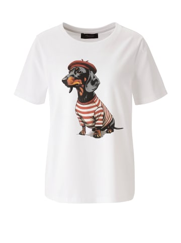 Aniston CASUAL T-Shirt in weiß-rot-schwarz-hellgrau-orange-gelb