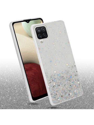 cadorabo Hülle für Samsung Galaxy A12 / M12 Glitter in Transparent mit Glitter