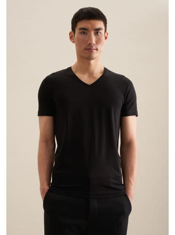 Seidensticker T-Shirt Slim in Schwarz