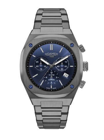 Roamer Schweizer Uhr Stingray R7 Chrono grau in silber