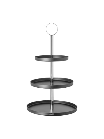 Fink Etagere Bilbao schwarz, silberfarben - (H) 46 cm