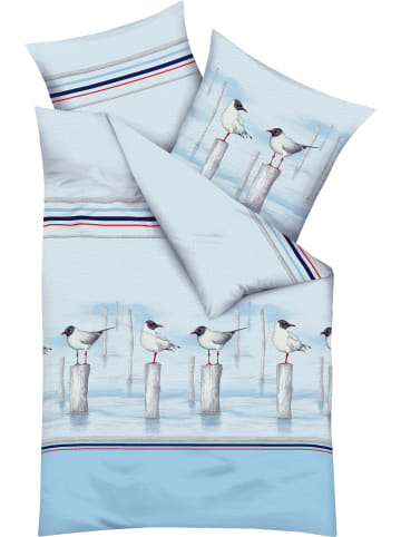 kaeppel Seersucker Bettwäsche in hellblau