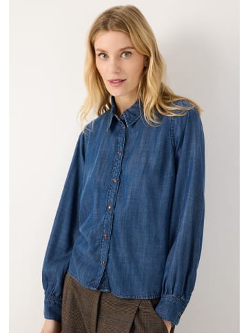 More & More feminine Jeansbluse, abnehmbare Schluppe in denim