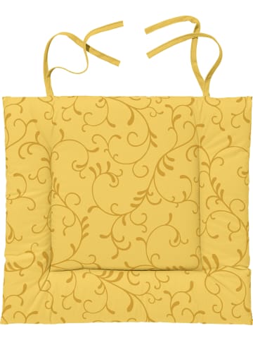 Erwin Müller Baumwollmischung Stuhlkissen mit Bindebändern Essen in curry