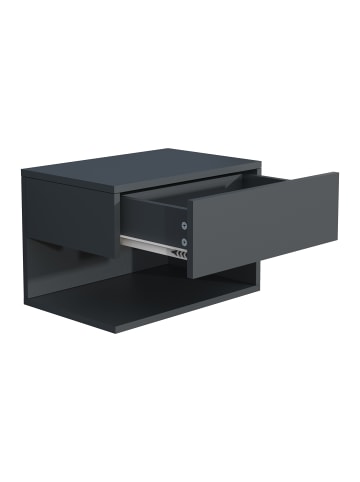 VCM  Wandschublade Wand Hänge Nachttisch Usal XL 45cm in Anthrazit