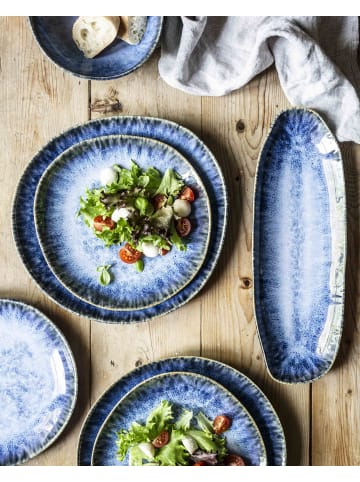 gipfelstück Geschirr-Set, Steinzeug Wilde Schlucht in Blau