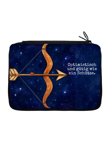 Mr. & Mrs. Panda Mäppchen Sternzeichen Schütze Design mit Spruch in Weiß