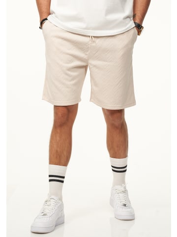 CARISMA Shorts - für Herren mit elastischem Bund & Kordelzug im Strukturmuster Kurze Hose Bermuda Regular-Fit in Beige