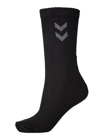 Hummel 6-er Set Sport Freizeit Basic Socken mit Logo in Schwarz-2