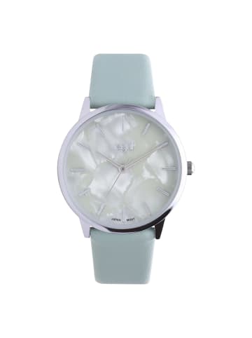 Lucardi Lederimitat Quarz Regal Silber