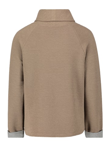 Betty Barclay Sweatshirt mit hohem Kragen in Taupe/Grey