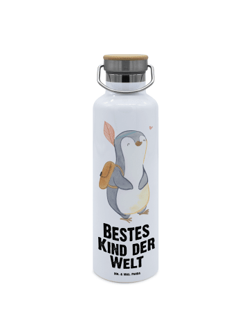 Mr. & Mrs. Panda Trinkflasche Pinguin Bestes Kind der Welt mit S... in Weiß
