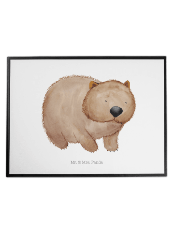 Mr. & Mrs. Panda Schreibtischunterlage Wombat ohne Spruch in Weiß