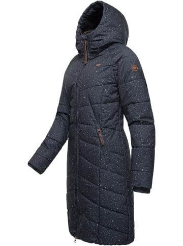 ragwear Steppmantel Dizzie Coat Print in Navy