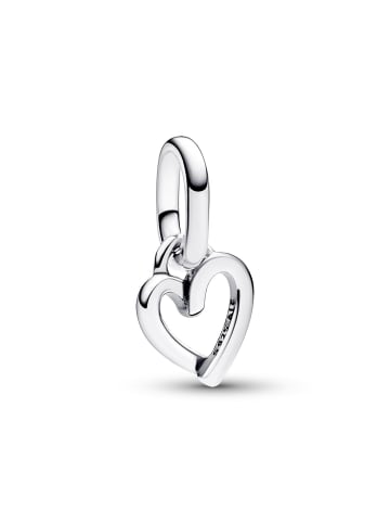 Pandora Damen-Schmuckset Silber-Creolen Freihändiges Herz
