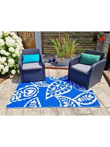 JACK Outdoor Teppich 120x180cm In- & Outdoor in Paisley Blau