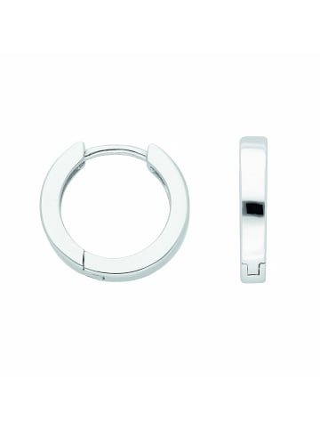 Adeliás Damen 925 Silber Ohrringe / Creolen Ø 15,2 mm in silber