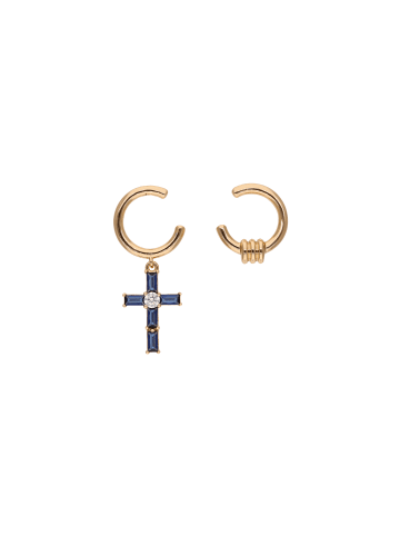 faina Women Drop Earrings in Rose Gold Navy