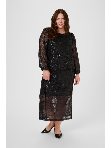 KAFFE curve Langarm-Bluse KCminna Regular fit in Black Deep