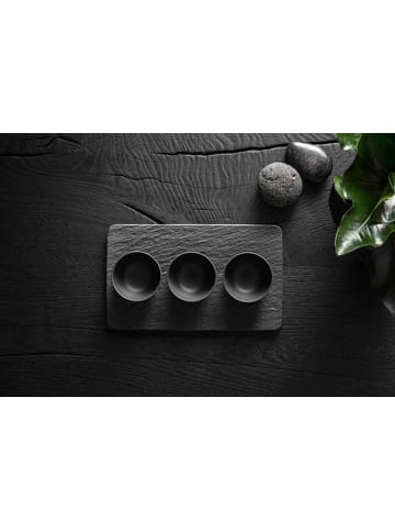 Villeroy & Boch 3er Set Dipschälchen-Set Manufacture Rock schwarz in schwarz