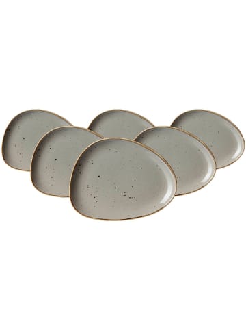 Ritzenhoff & Breker 6er Set Beilagenteller Taste 20,5 x 16 cm in taupe