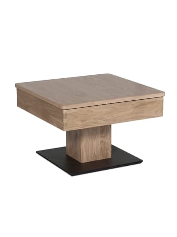 58 aufm Kessel COUCHTISCH Cele 67x67x43 höhenverstellbar;diagonal verschiebbar Wildeiche Bianco