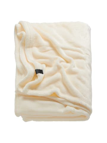 Schöner Wohnen Kollektion Decke aus kuscheligem Polyesterfleece in Offwhite
